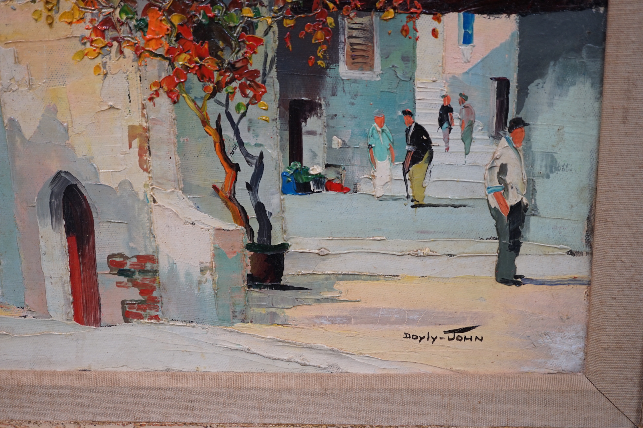 Cecil Rochfort D'Oyly-John (British, 1906-1993), 'Corner of Santa Margarita', oil on canvas, 45 x 65cm